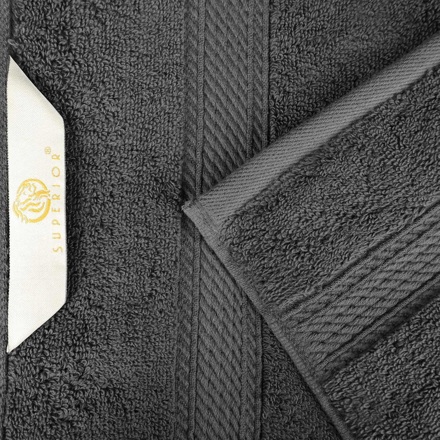 BLUENILEMILLS Premium Towel Collection, Egyptian Cotton Towels for Shower and Bathroom 2-Piece Bath Sheet Set, 34" x 68", Charcoal by Blue Nile Mills
