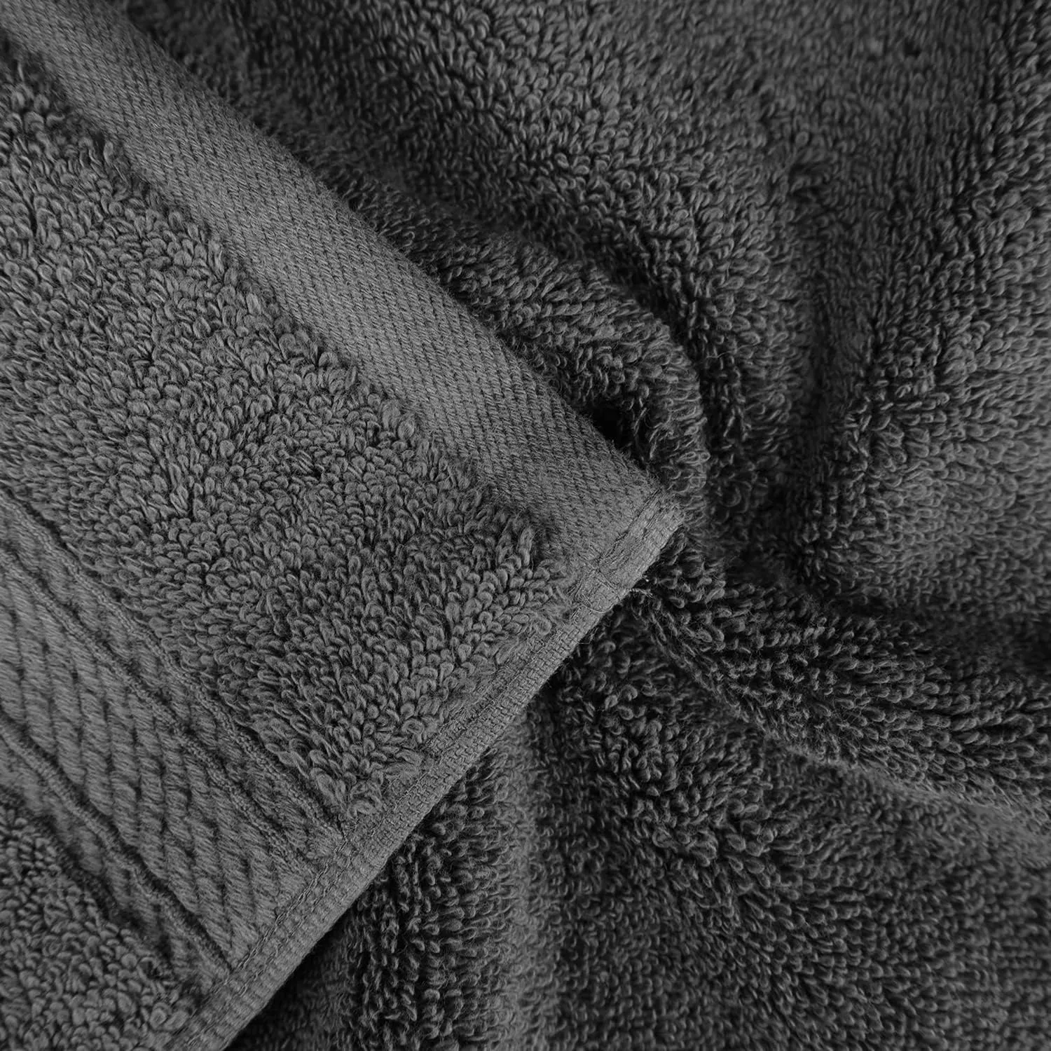 BLUENILEMILLS Premium Towel Collection, Egyptian Cotton Towels for Shower and Bathroom 2-Piece Bath Sheet Set, 34" x 68", Charcoal by Blue Nile Mills