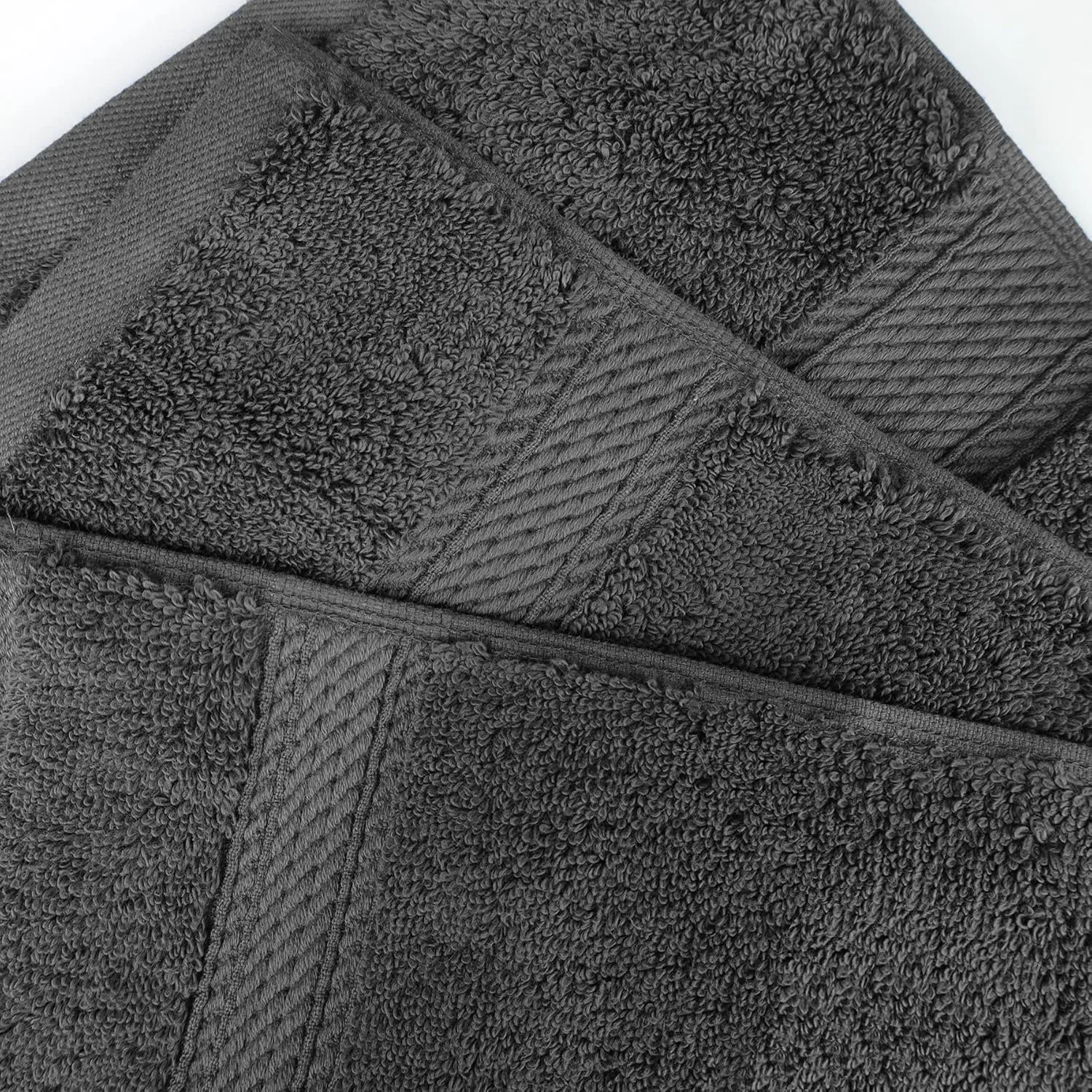 BLUENILEMILLS Premium Towel Collection, Egyptian Cotton Towels for Shower and Bathroom 2-Piece Bath Sheet Set, 34" x 68", Charcoal by Blue Nile Mills