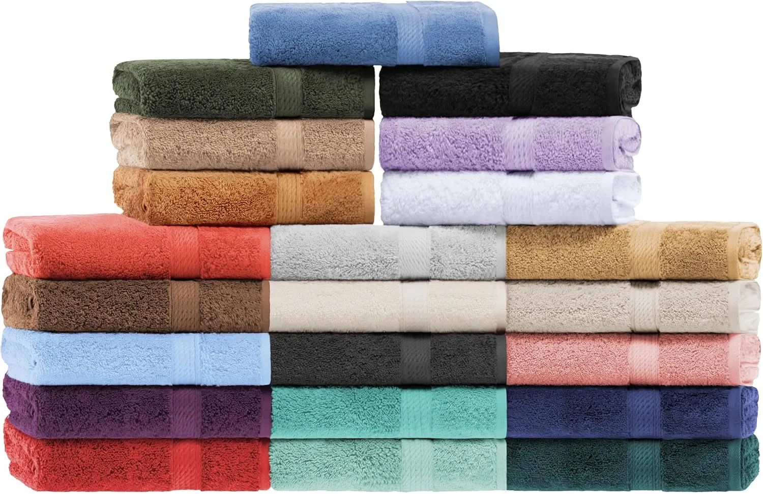 BNM Egyptian Cotton Heavyweight Towels, Ideal For Bathroom, Shower, Spa, 800 GSM Bath Towels, Highly-Absorbent, Luxury Bathroom Essentials, Ultra-Soft Plush Home Basics, Bath Towel Set of 4, Navy Blue