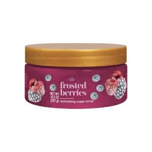 B'odyscology Frosted Berries Sugar Scrub with Shea Butter, Exfoliating Body Scrub, 10.5 oz