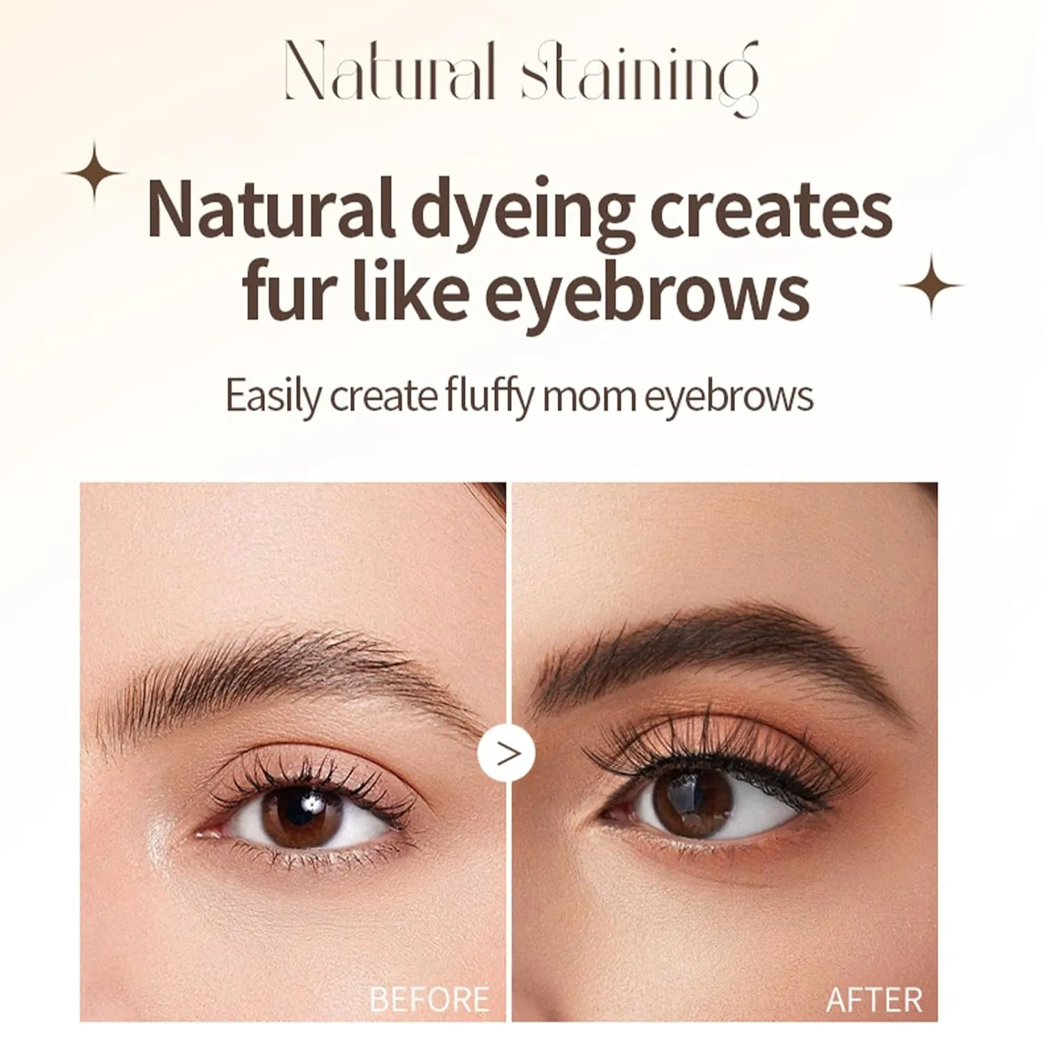 Brow Gel With Large Brush Head - Multi-Color Eyebrow Dye Gel, Natural Three-Dimensional Plump Fur Flu Long-Lasting, Waterproof, Sweat Proof, Wild,Naturally Foggy Eyebrows Gel (AUBURN, 5g)