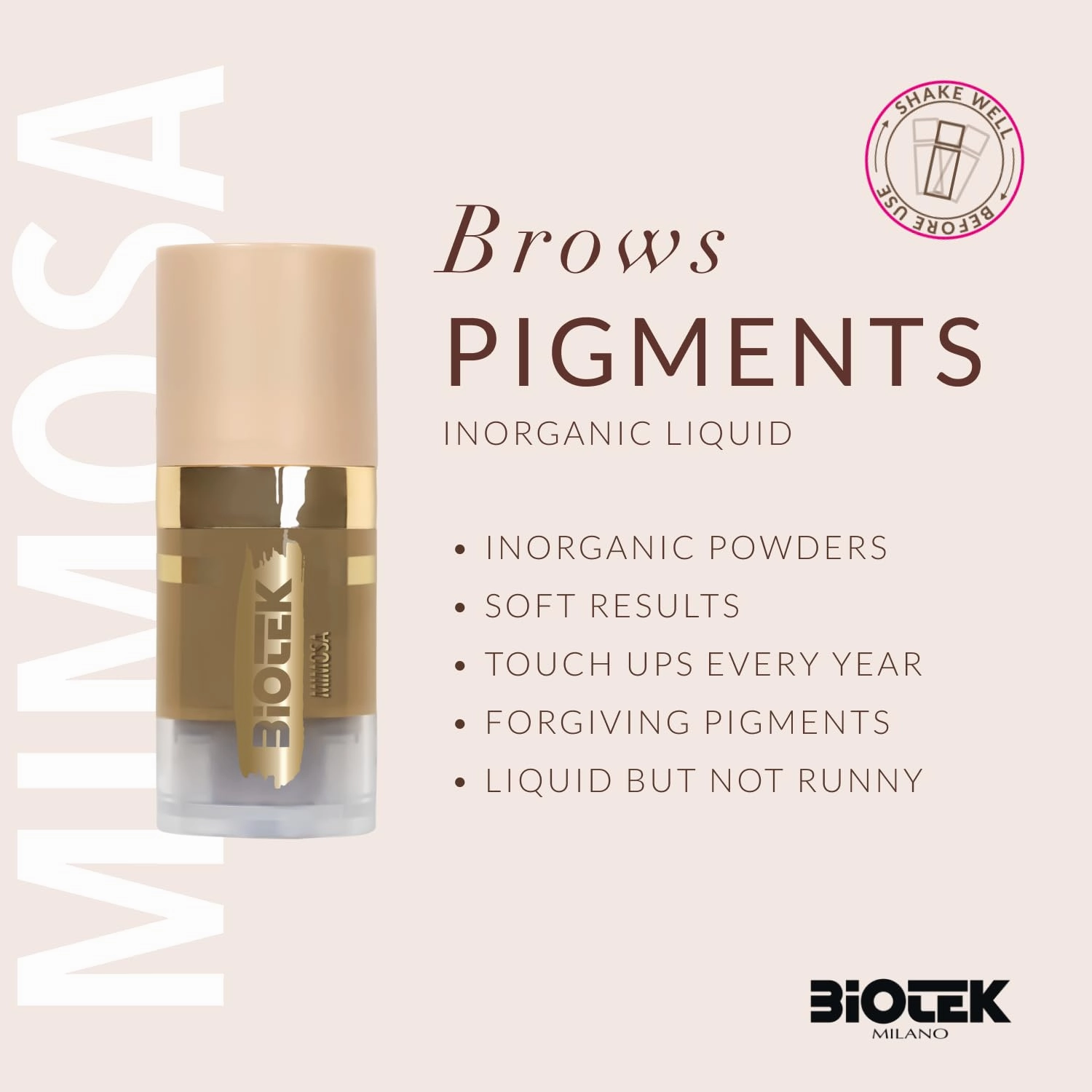 Brow pigments Inorganic Liquid - Made in Italy - Mimosa 0.24 Fl Oz (Pack of 1)