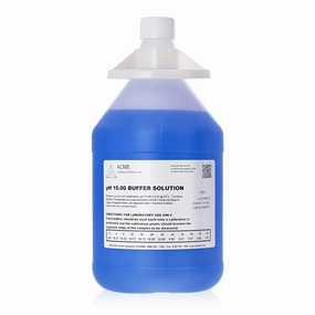Buffer Solution, Color Coded pH Calibration Solution, 3.8 liters, 1 Gallon, NIST Traceable Reference Standard, Made in The USA (Blue pH 10 Buffer Solution)