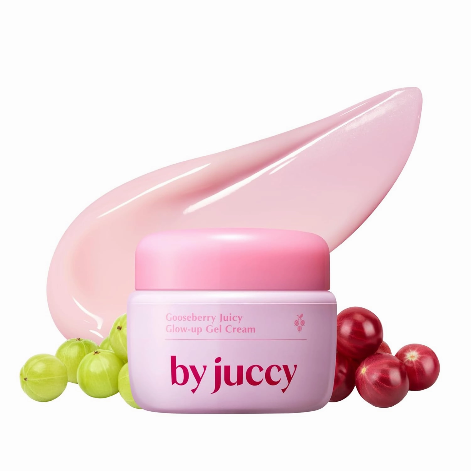 By Juccy Gooseberry Juicy Glow-up Gel CreamㅣDaily Hydration, Even Skin ToneㅣGooseberry, Alpha-Arbutin, Niacinamide, Centella AsiaticaㅣKorean Skin Care, Korean Moisturizer |1.85 Fl.oz