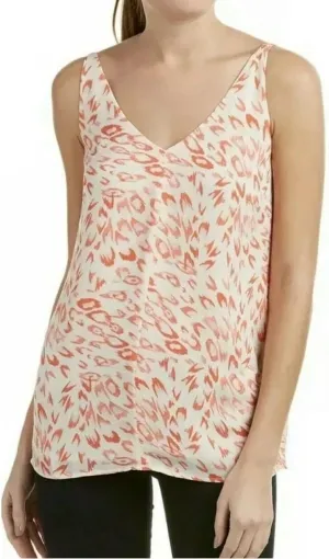 CABI Flirty Coral Animal Print Cami Top (s)