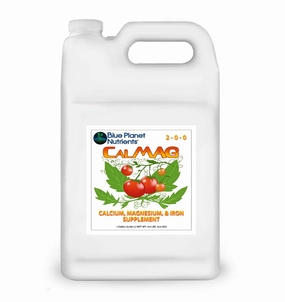 CalMag Plus Iron Liquid Plant Supplement (128 fl oz) Gallon | for All Plants & Gardens | Concentrated Calcium Magnesium Iron | Makes Up to 1,260 Gallons of Ready to Feed | Blue Planet Nutrients
