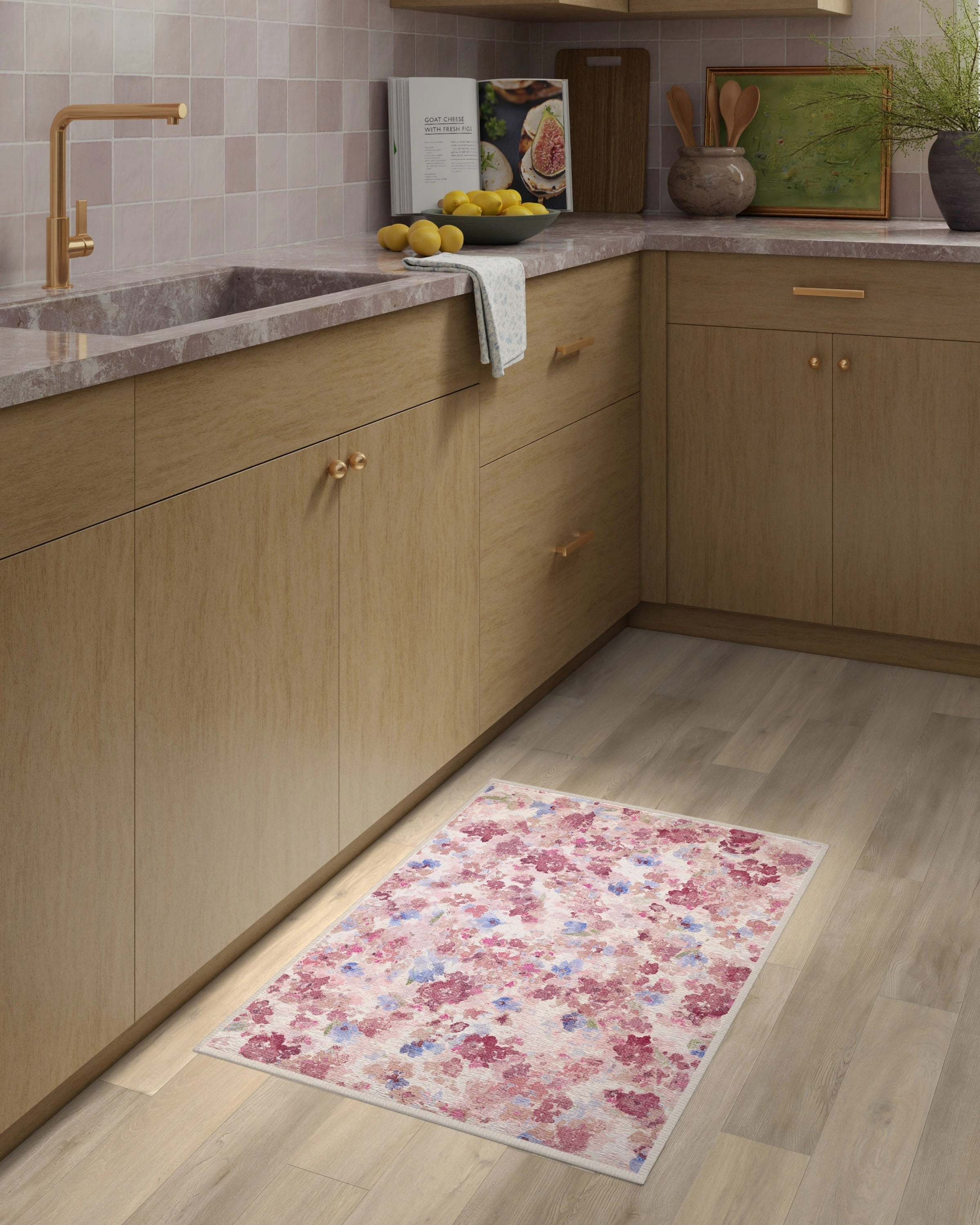 Camille Multicolour Pink Tufted Rug