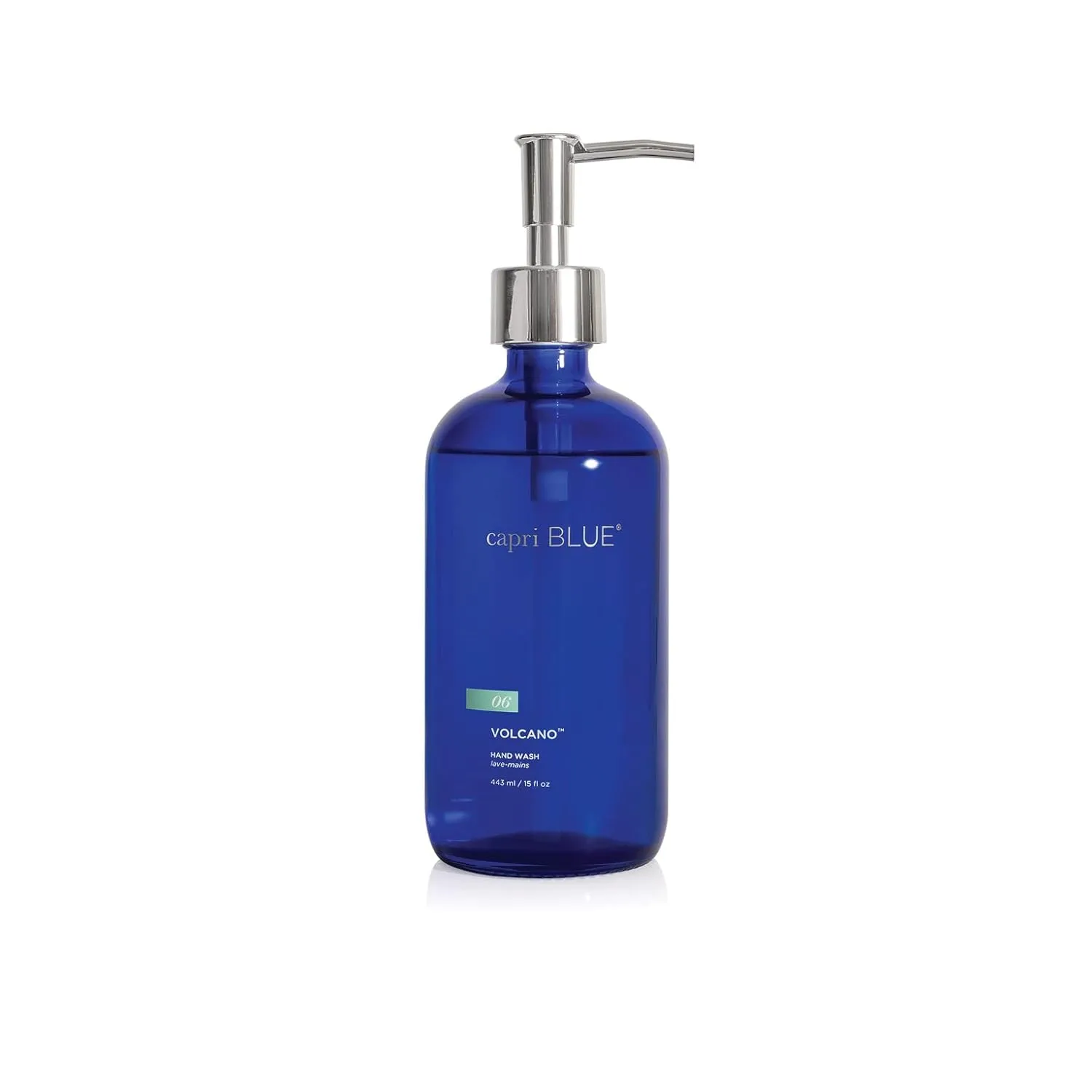 Capri Blue Hand Wash Soap - Liquid Luxury Hand Soap - Tropical & Fruity Scented Moisturizing Wash - Refillable Glass Pump Bottle - No Added Gluten, Parabens, or Sulfates (Volcano, 15 fl oz)