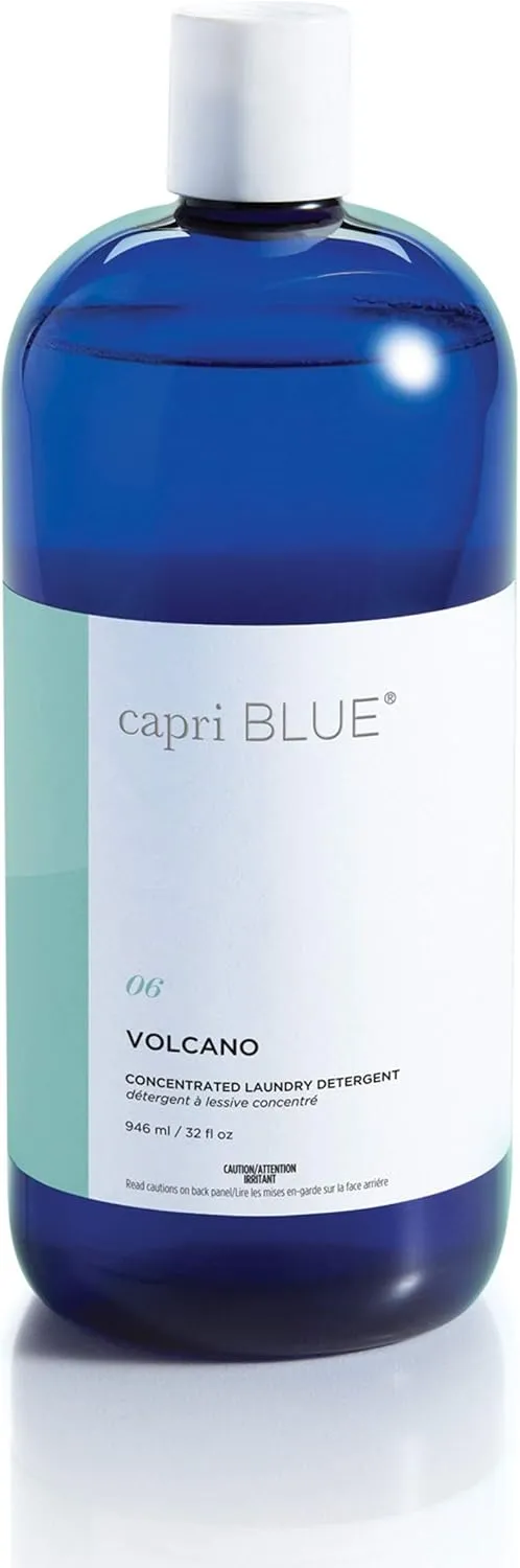 Capri Blue Volcano Laundry Detergent Liquid - This Luxury Non-Toxic Laundry Detergent is Vegan & Cruelty Free - Formulated with Grapefruit & Tangerine Essential Oils - Capri Blue Volcano (32 fl oz)