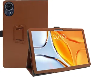 Case for Teclast T70 /Callsky-Tab Ctab 14 Tablet 14 Inch,Folding Stand Protective,BOVUGAC Case Cover with Pencil Holder,Wrist Strap,Full Protection,Premium PU,Scratch Resistant(Brown)