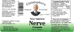 Christopher's Original Formulas Nerve Formula, Natural Herbal Supplement, 2 oz