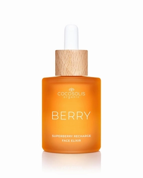 COCOSOLIS BERRY Superberry Recharge Face Elixir, facial elixir with organic oils, vegan nourishing day care with vitamin E and enzyme-activated oils