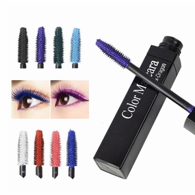 Color Mascara Waterproof Fast Dry Eyelashes Curling Lengthening Makeup Eye Lashes Blue Green Red Purple Black White Ink Mascara