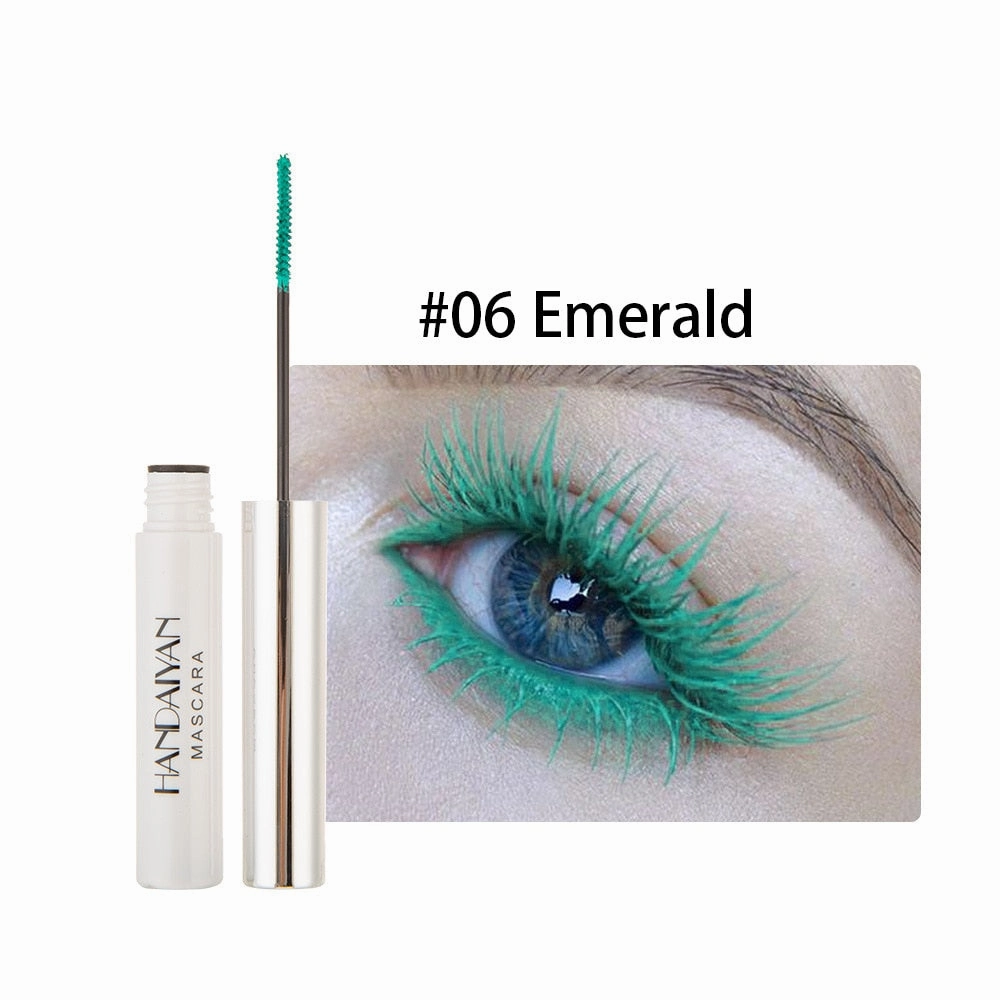 Color Mascara Waterproof Fast Dry Eyelashes Curling Lengthening Makeup Eye Lashes Blue Green Red Purple Black White Ink Mascara