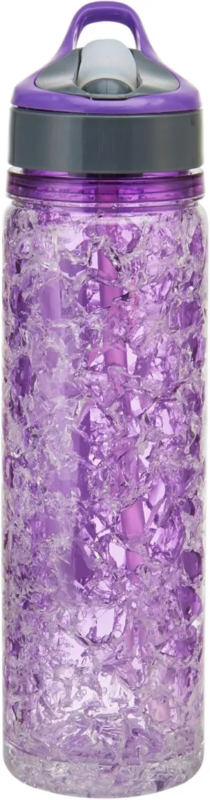 Copco Freezeable Double Wall Insulated Tritan Water Bottle with Crackle Gel, 18-Ounce, Purple