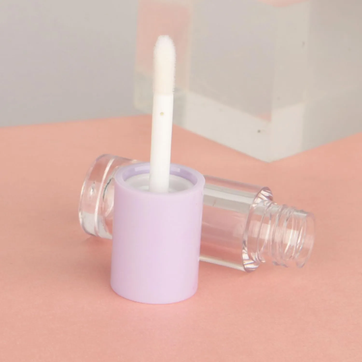 COSIDEA 40PCS Empty Purple Mini Lip Gloss Tubes 2.5ml 0.08 OZ lipgloss Tube with Wand Applicator for Lip oil tint bottles container