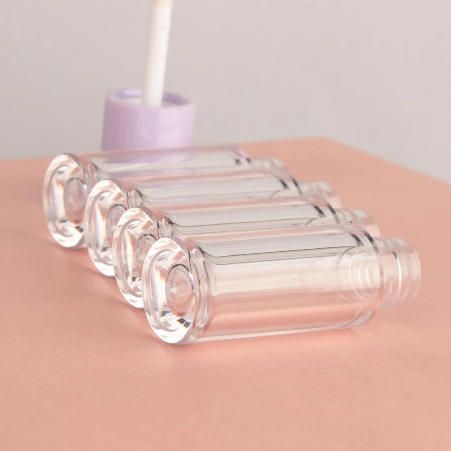 COSIDEA 40PCS Empty Purple Mini Lip Gloss Tubes 2.5ml 0.08 OZ lipgloss Tube with Wand Applicator for Lip oil tint bottles container