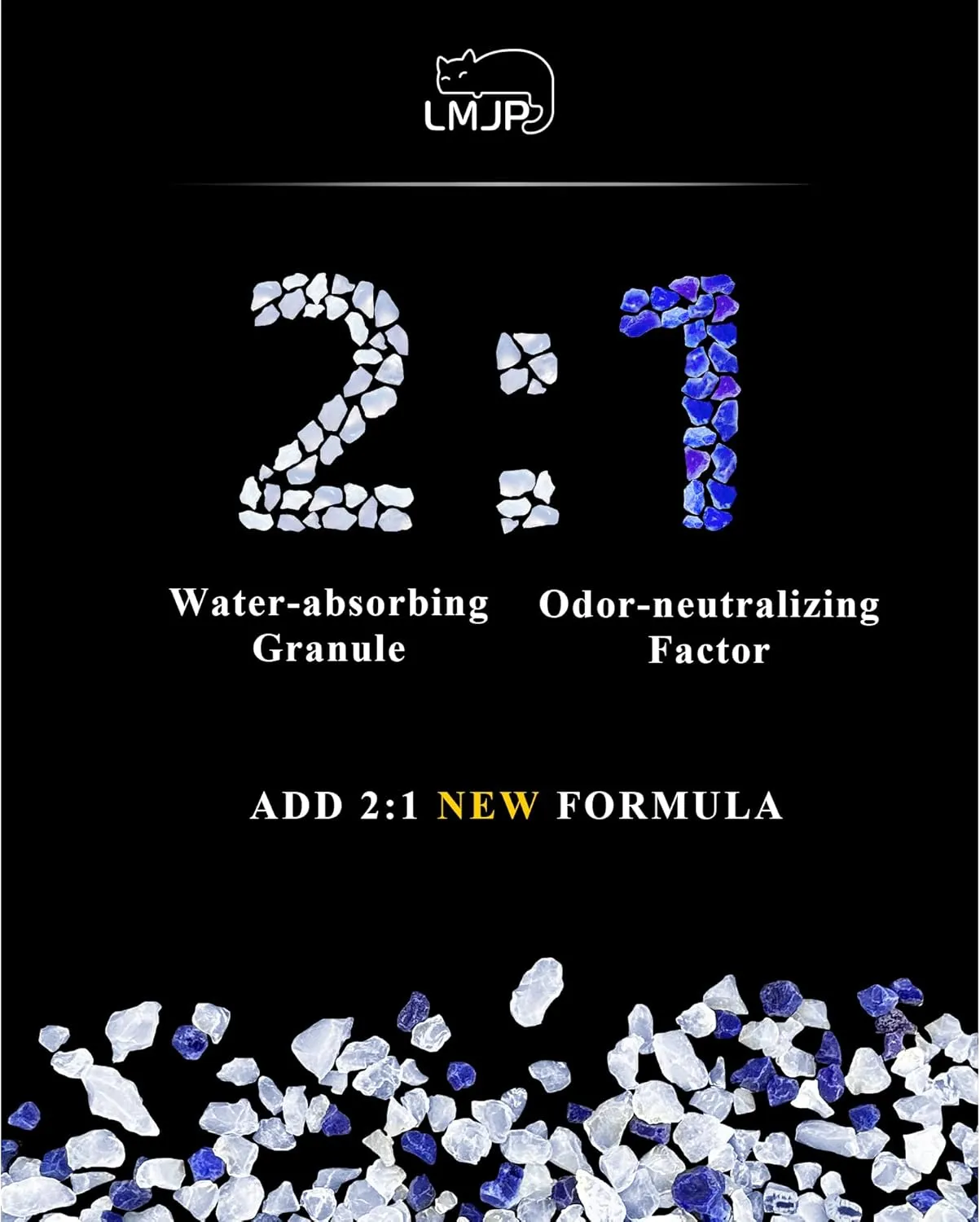 Crystal Cat Litter with Powerful Odor Control, Non-Clumping, Lasts Up to 4 Months, 17.2lb, Rapid Water Absorption, Unscented & Low Tracking Lightweight Blue & White Silica