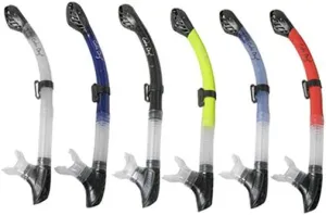 Cuda 2 Snorkeling and Scuba Diving Dry Snorkel - Light Blue