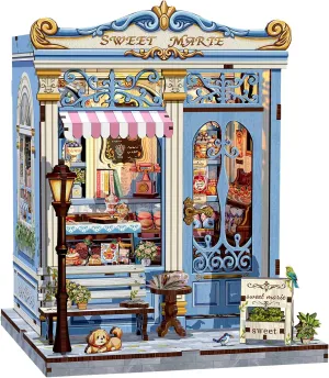 CUTEBEE Book Nook Kit - DIY Miniature House Dollhouse Kit for Adults and Teens, Booknook Tiny House Bookshelf Decor 3D Wooden Puzzle, Gifts for Family, Friends (Sweet Marie)