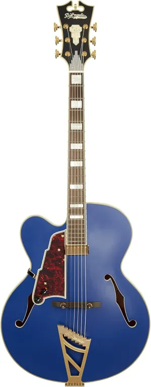 D'Angelico Deluxe EXL-1 Hollow-Body Lefty Electric Guitar - Matte Royal Blue