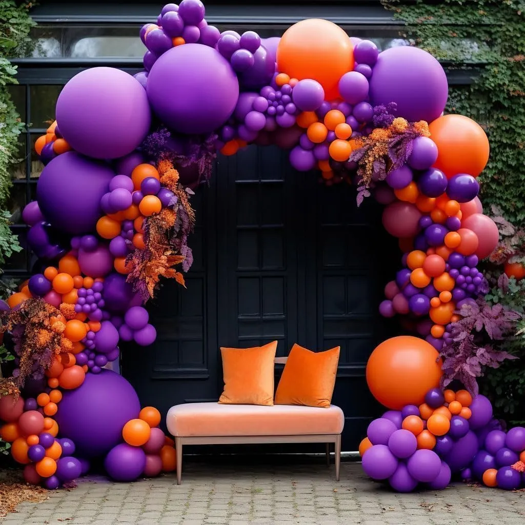 Dark Purple Balloons-Double Stuffed Purple Balloons Different Sizes Latex Royal Purple Balloon Garland Deep Purple Balloon Arch Kit for Birthday Baby Shower Anniversary Wedding Party Decorations