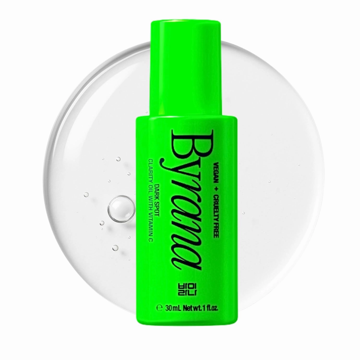 Dark Spot Clarity Oil Serum with Vitamin C for Uneven Tone & Post-Acne Marks – Vegan Korean Skincare with Ginseng Berry, Licorice Root, Arbutin & Tranexamic Acid by BYRANA – 1 oz