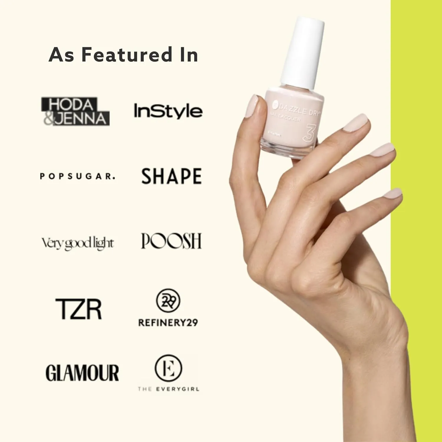 Dazzle Dry Mini Kit 4 Step System - Holly Berry - A semi-sheer true red. Semi-sheer cream. (5 Piece Kit / 5 Manicures)