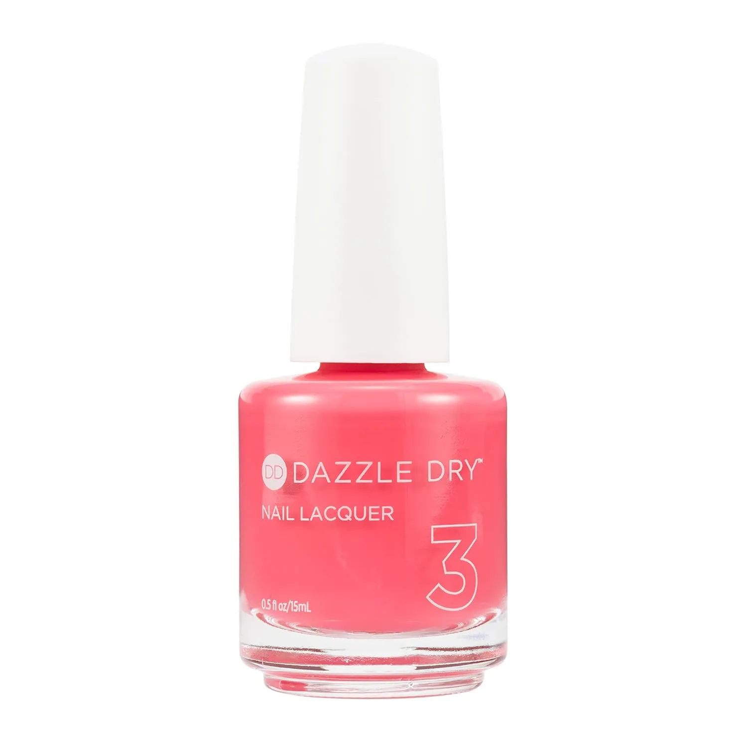Dazzle Dry Nail Lacquer (Step 3) - Carnival Coral - A bright punchy coral. Full coverage cream. (0.5 fl oz)