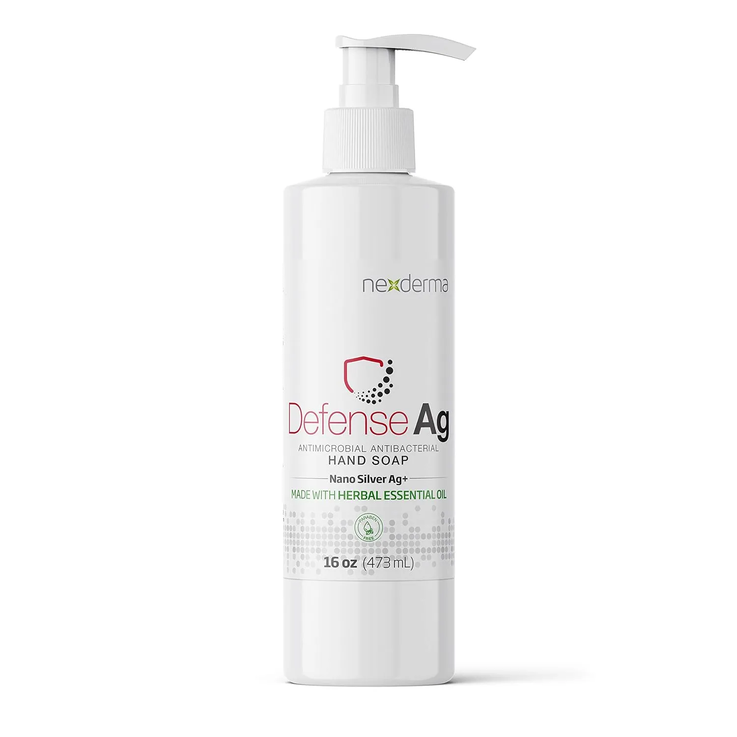 Defense Ag Hand Soap with Goodness of Silver, Oat Extracts, Vitamin E, Coconut Oil & Herbal Essential Oil | Paraben free Moisturizing Everyday Hand Soap - 16 Ounce (473ml)