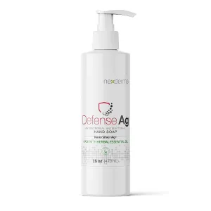 Defense Ag Hand Soap with Goodness of Silver, Oat Extracts, Vitamin E, Coconut Oil & Herbal Essential Oil | Paraben free Moisturizing Everyday Hand Soap - 16 Ounce (473ml)