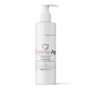 Defense Ag Hand Soap with Goodness of Silver, Oat Extracts, Vitamin E, Coconut Oil & MINT Essential Oil | Paraben free Moisturizing Everyday Hand Soap - 16 Ounce (473ml)