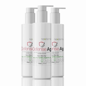 Defense Ag Hand Soap with Coconut oil, Oat extract, Vitamin E and Herbal Essential Oil | Paraben free, Moisturizing & Effective Daily Hand Wash, Cleanser Combo | 8oz (236ml Each) - Pack of 3