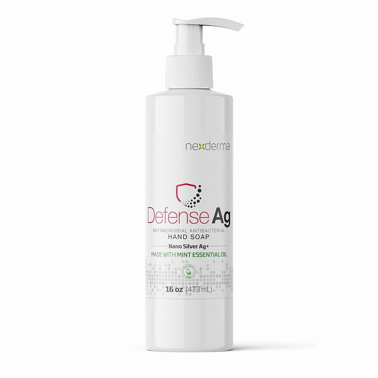 Defense Ag Hand Soap with Coconut oil, Oat extract, Vitamin E and MINT Essential Oil | Paraben free, Moisturizing and Effective Daily Hand Wash, Cleanser Combo - 16oz (473ml Each) - Pack of 6