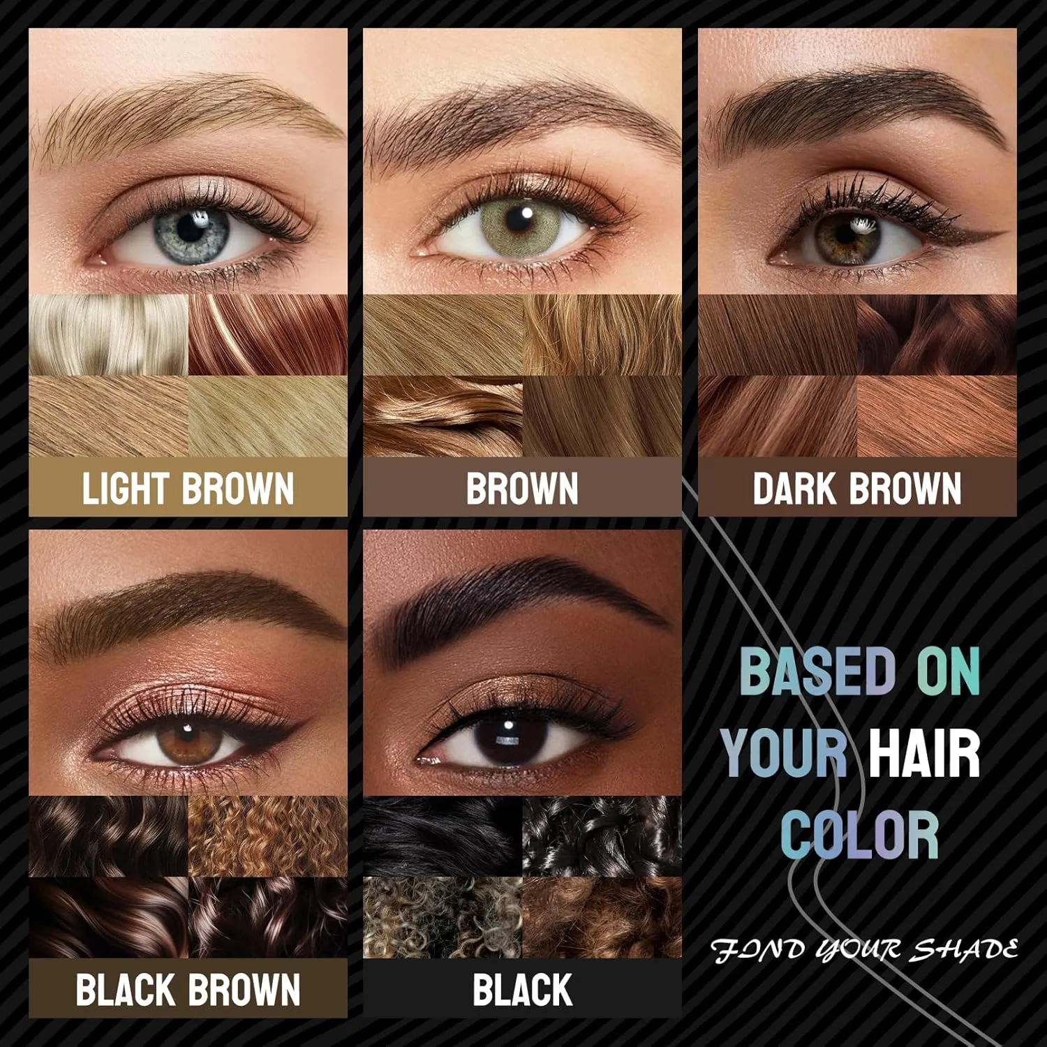 Double-Ended Eyebrow Pen, 0.01mm Micro-fork Tip,Waterproof Liquid Brow Ink, Micro-Fork and Fine Tips, 5 Shades (1#Light Brown)
