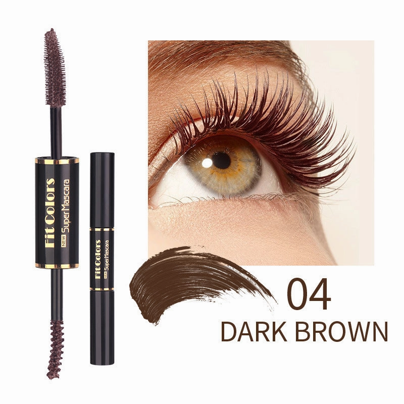 Double-headed Color Mascara Thick Curl More Than Waterproof Not Smudge White Eyebrow Dyeing