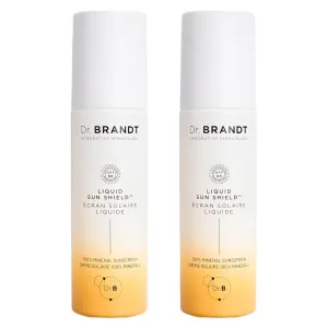 Dr. Brandt Bright This Way Liquid Sun Shield - 100% Mineral SPF 50 Sunscreen - Lightweight Lotion with Invisible Finish - 1.7 fl oz, Pack of 2