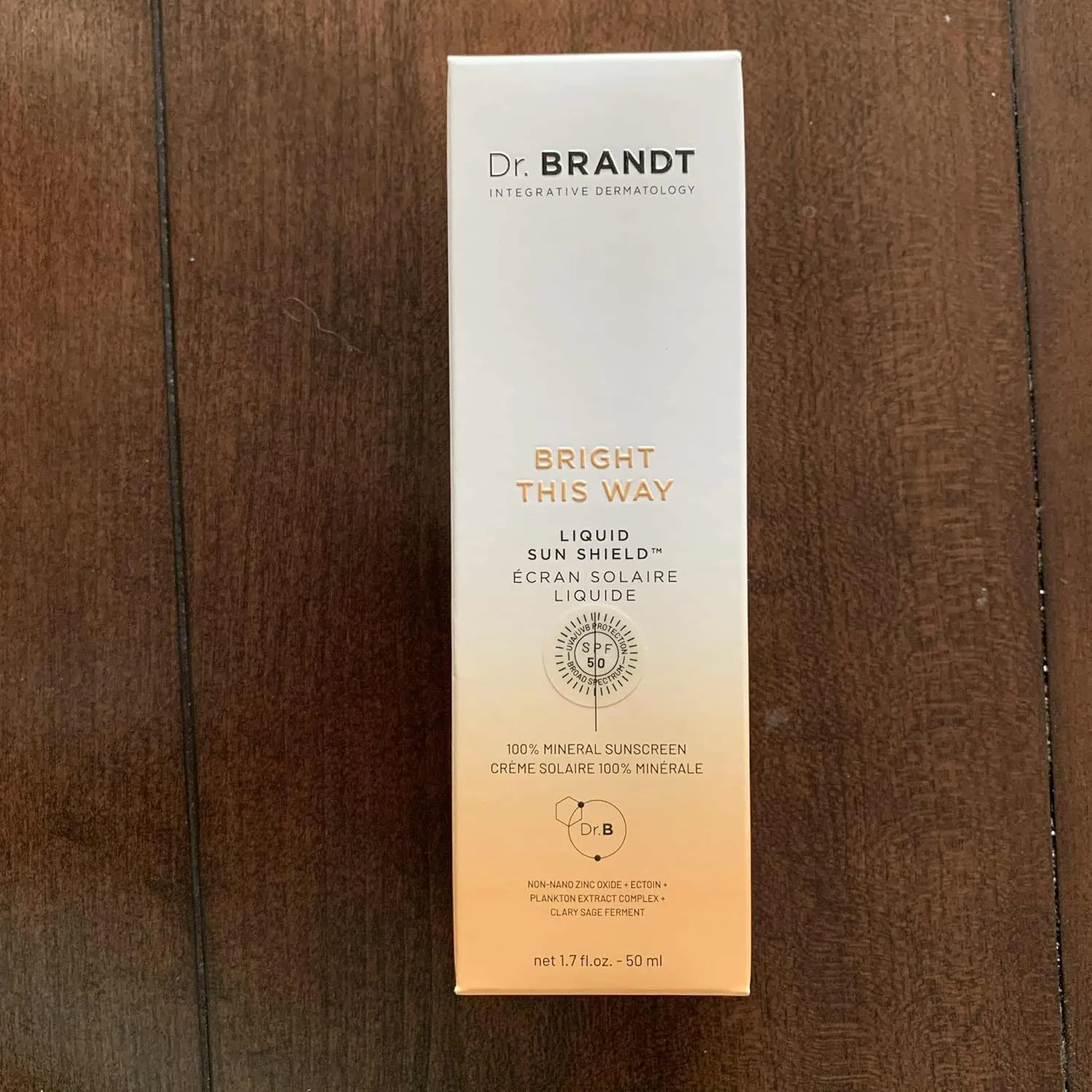 Dr. Brandt Bright This Way Liquid Sun Shield - 100% Mineral SPF 50 Sunscreen - Lightweight Lotion with Invisible Finish - 1.7 fl oz, Pack of 2