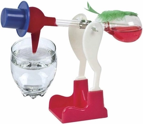 Drinking Bird, Lucky Bird Drinking, Magic Bird Drinking, Science Enthusiasts Vintage Novelty Collectors for Home, Desk, Office (Blue)