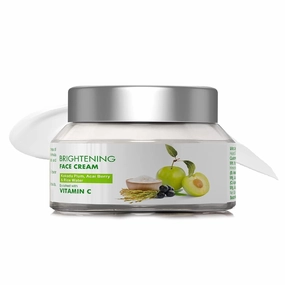 DT Brightening Face Cream: Kakadu Plum, Acai Berry & Rice Water | Ideal For All Skin Types | Protect From Sun Damage | 100% Certified Organic, Paraben & Sulphate Free - 50 gm
