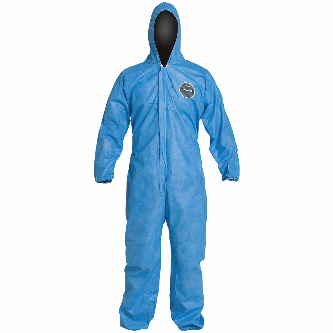 DuPont ProShield 10 PB127S Disposable Protective Coverall with Standard Fit Hood, Elastic Cuff and Ankles, Blue, 2X-Large (Pack of 25)