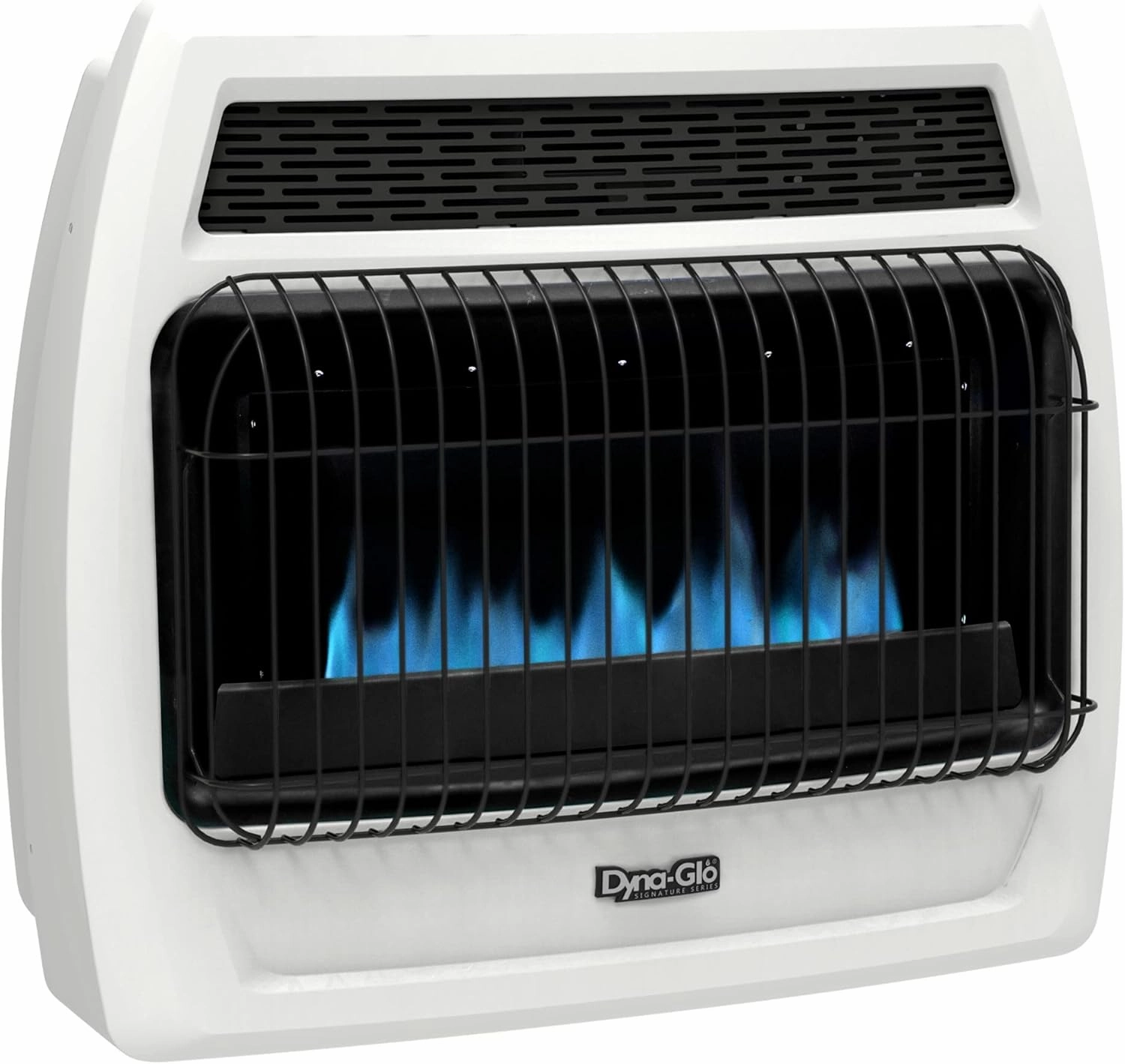 Dyna-Glo BFSS30LPT-2P 30,000 BTU Liquid Propane Blue Flame Thermostatic Vent Free Wall Heater, White