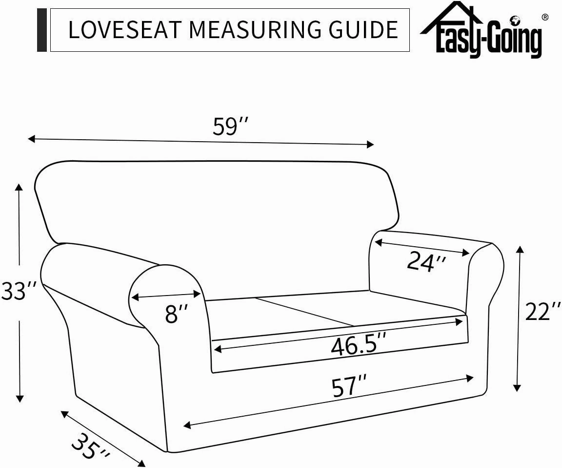 Easy-Going Sofa Slipcover Loveseat Cover Waterproof Couch Cover Washable Sofa Cover for 2 Cushion Couch Non-Slip Fabric Furniture Protector with Pocket for Pets Kids Dog Cat (Loveseat, Peacock Blue)