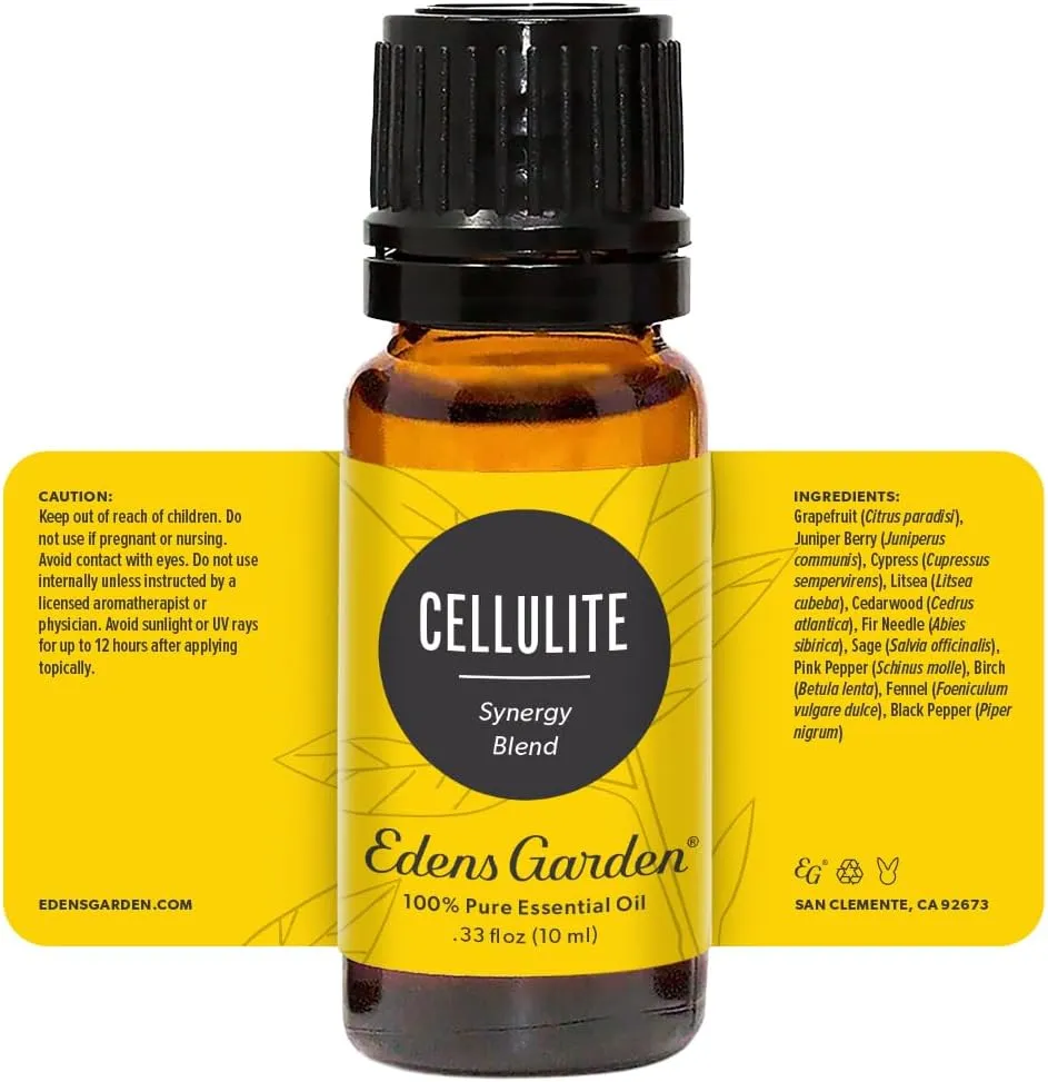 Edens Garden Cellulite Essential Oil Blend- 100% Pure Premium Grade, Undiluted, Natural, Therapeutic, Aromatherapy, The Best for Diffusing, Skin, Face, Humidifiers 10 ml (.33 fl oz)