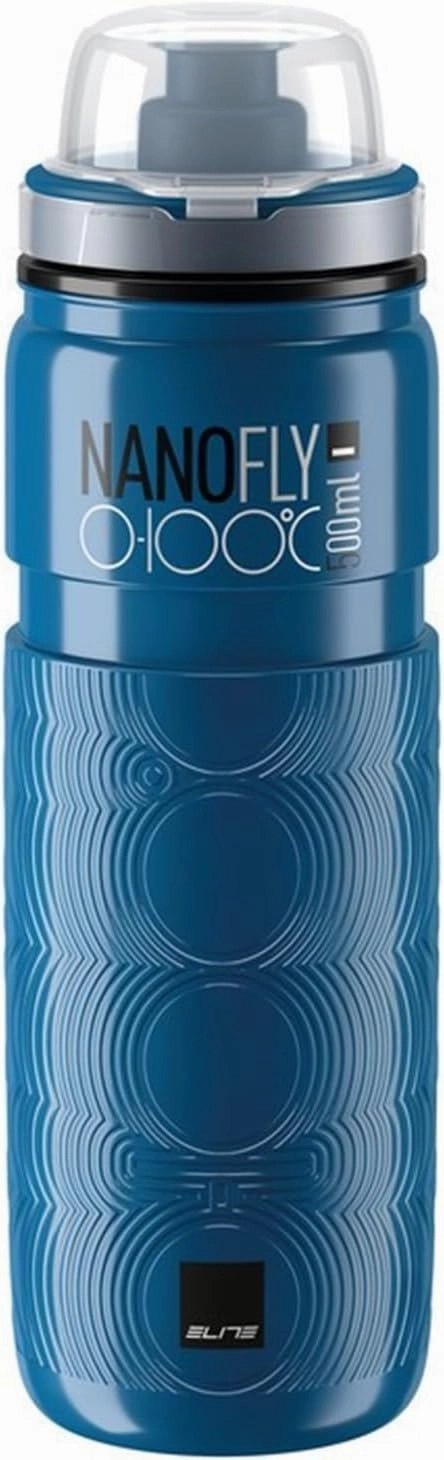Elite NanoFly 0-100°C 500ml Bottle (Blue) – All-Season Insulated Cycling Bottle