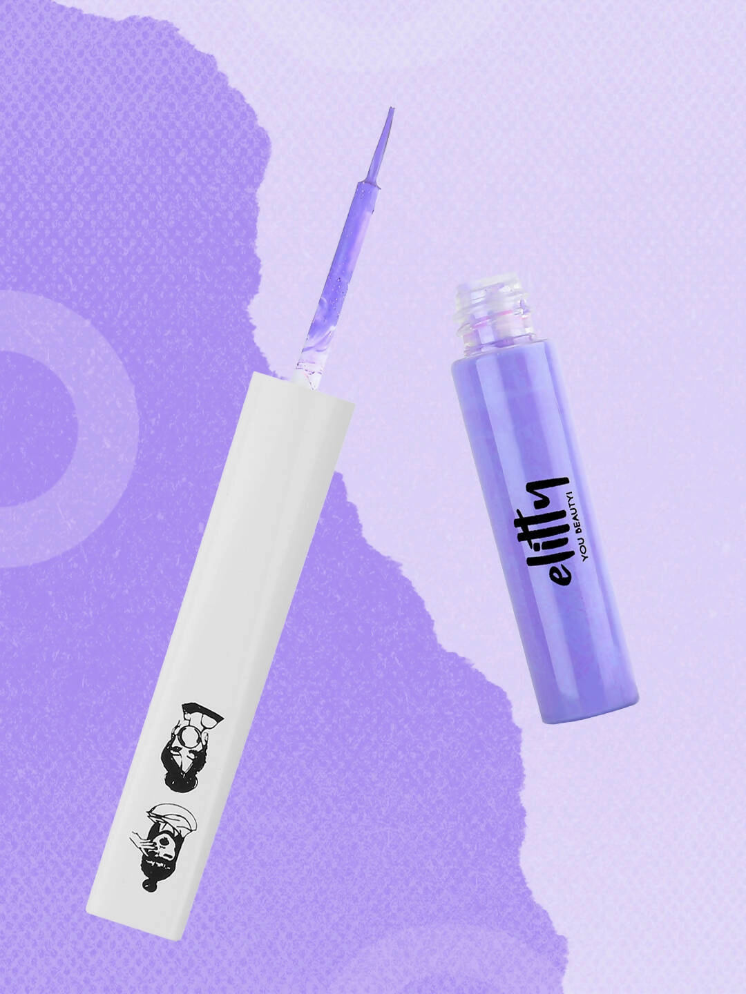Elitty Lilac Purple Pop Color Matte Finish Liquid Eyeliner - Lilac Dreams-Purple