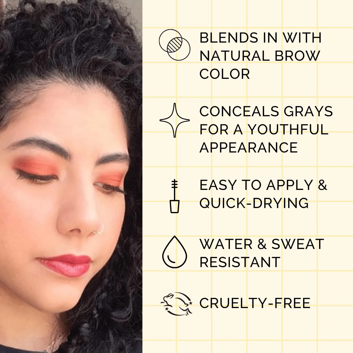 Elizabeth Mott Queen of the Fill Eyebrow Gel – Tinted Brow Filler, Volumizer & Setter, Natural-Looking Fuller Brows – Covers Gray Hairs, Water-Resistant, Long-Lasting – Cruelty-Free, Blonde Shade, 4g