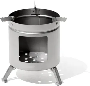 Exquisite camping woodstove, outdoor camping stove, portable woodstove, mini lightweight pure titanium burner.