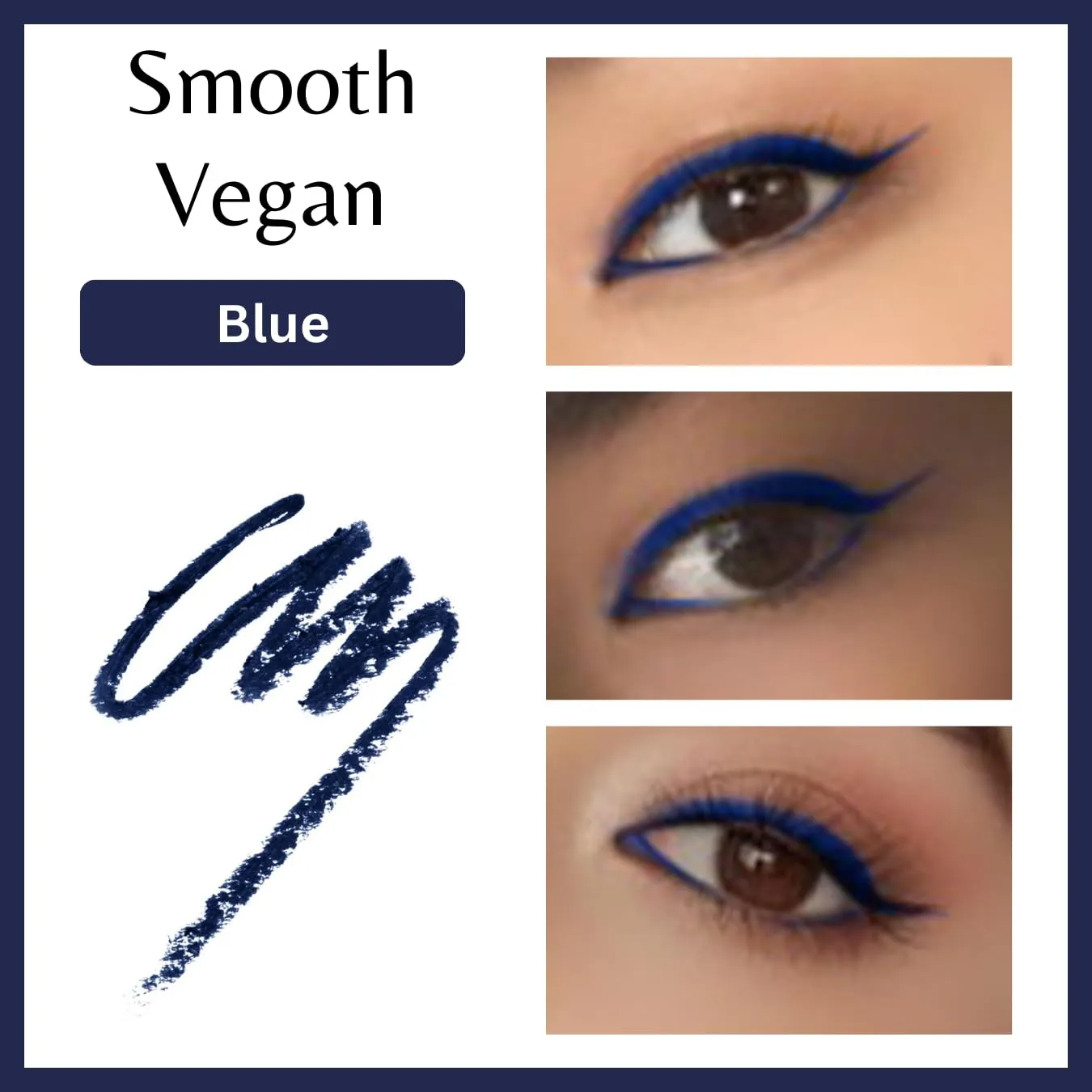 Eye Pencil, Creamy, Vibrant Color, Paraben-Free, Cruelty-Free, 1.1g (Blue, 1.1g)